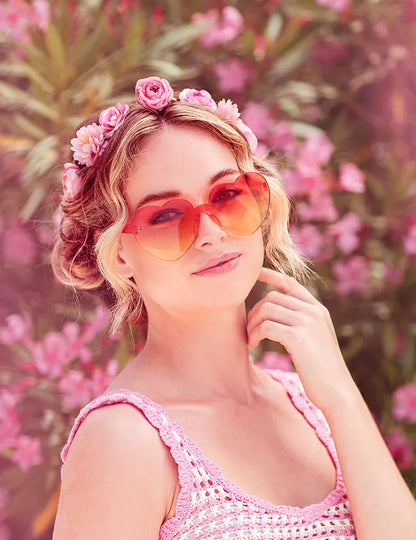 Mise en situation des lunettes cœur pour adulte