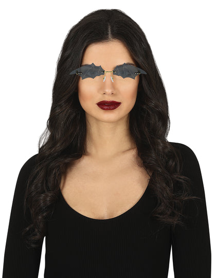 Lunettes chauve-souris pour adulte noires en forme d'ailes