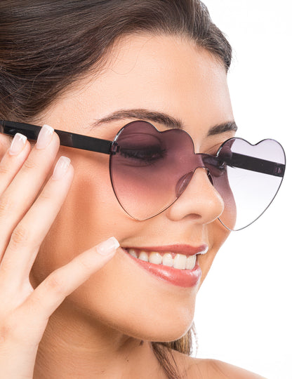 Brýle pro dospělé s černým kouřovým vzorem ve tvaru srdce