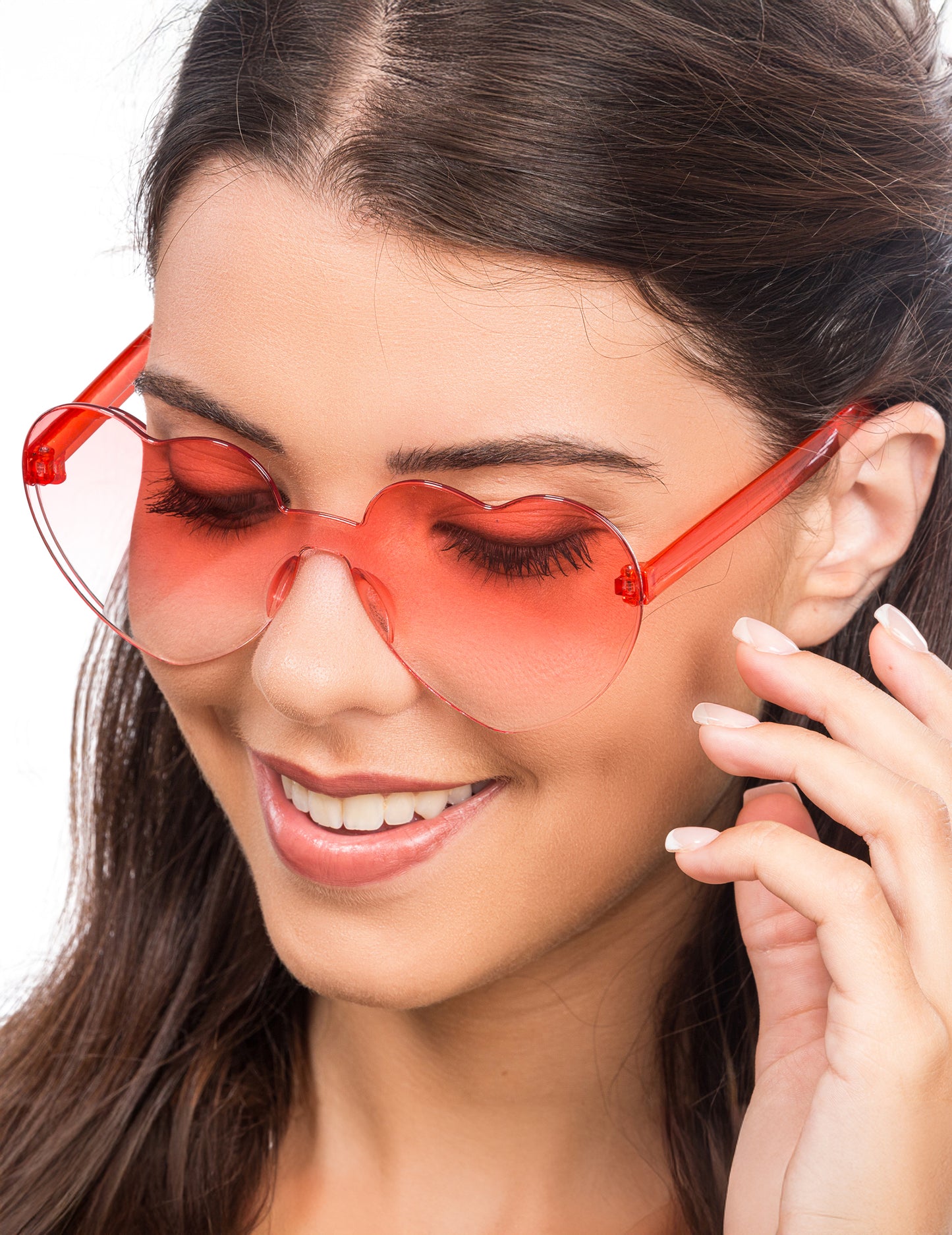 Brýle pro dospělé s červeným kouřovým srdcem