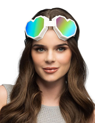 Lyžařské brýle pro dospělé s bílým srdíčkem