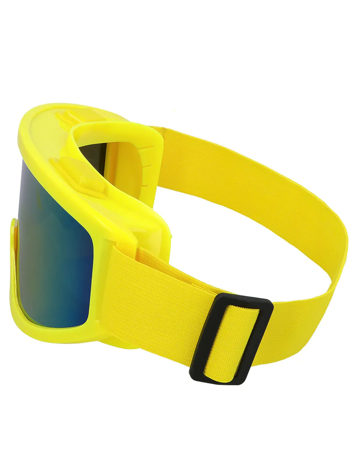 Lunettes de ski pour adultes jaune fluo