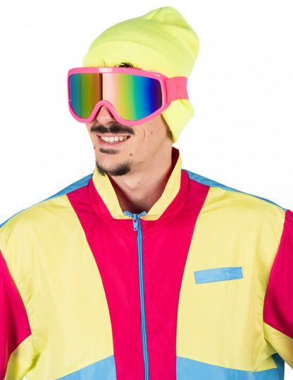 Neonově růžové lyžařské brýle pro dospělé