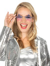Lunettes étoiles à chaine pour adulte violettes et roses dégradées