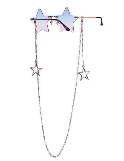 Brýle hvězdy s řetízkem pro dospělé 
