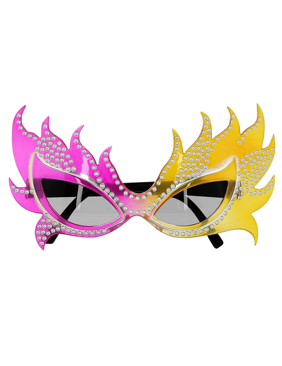 Détail des strass des lunettes flammes à strass