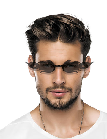 Brýle pro dospělé s černým plamenem