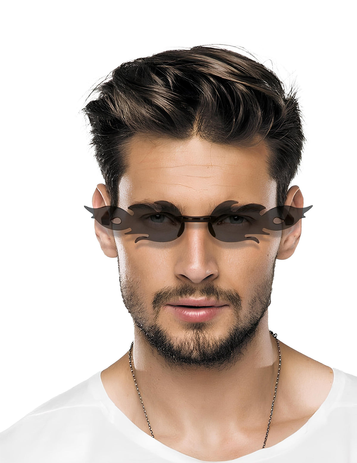 Lunettes flammes pour adulte noires