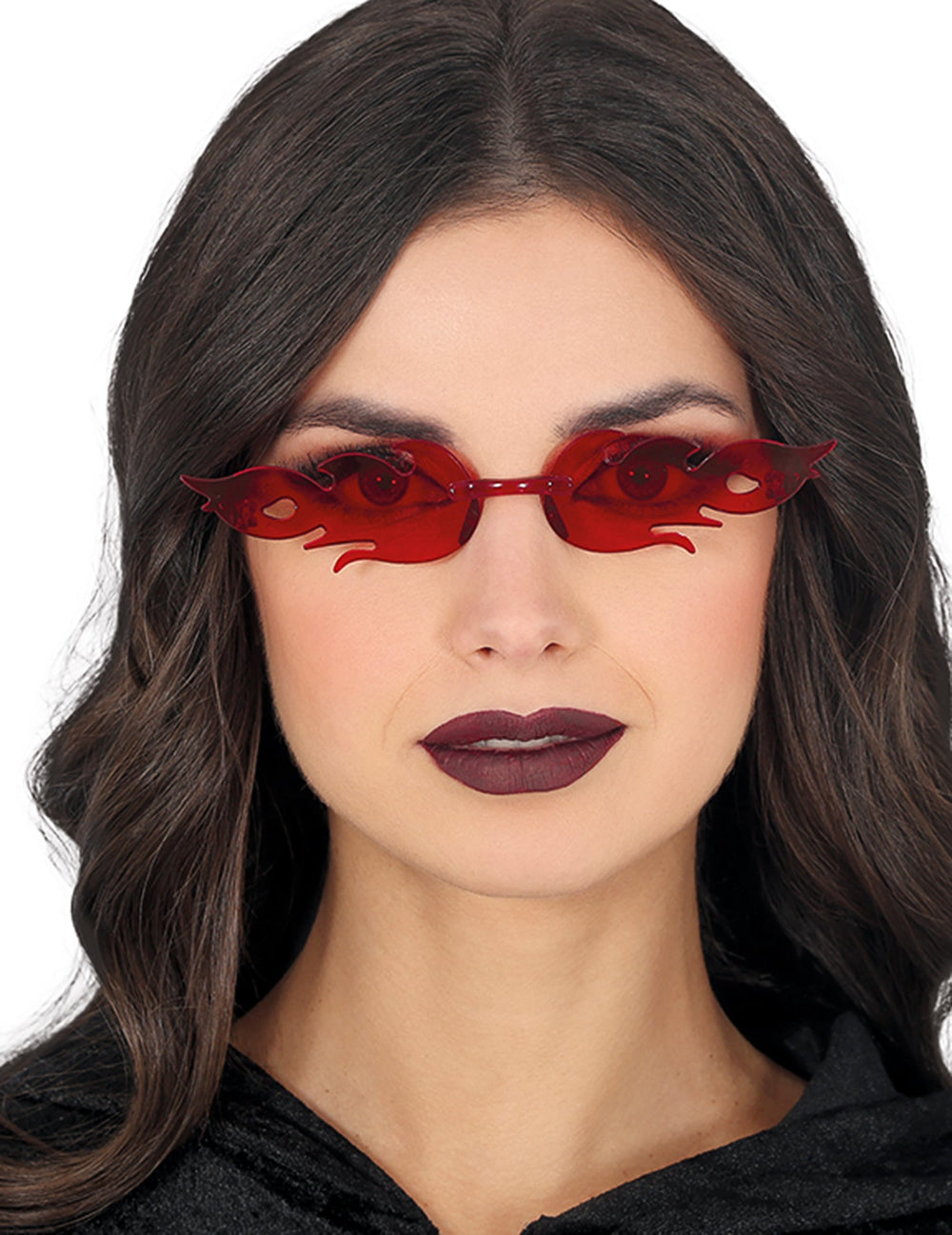 Lunettes flammes pour adulte rouges