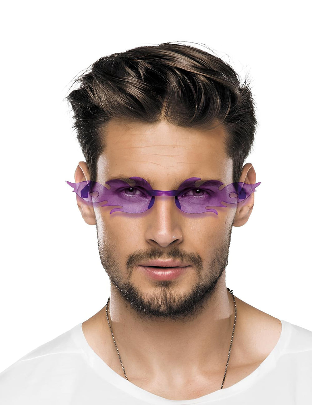 Lunettes flammes pour adulte violettes
