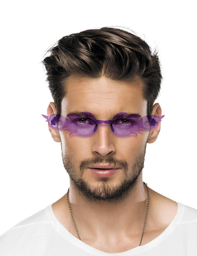 Lunettes flammes pour adulte violettes