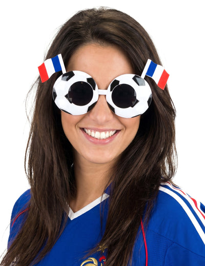 Brýle pro dospělé s francouzskou vlajkou na fotbal