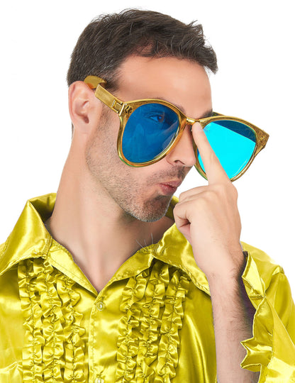 Obří zlaté brýle pro dospělé