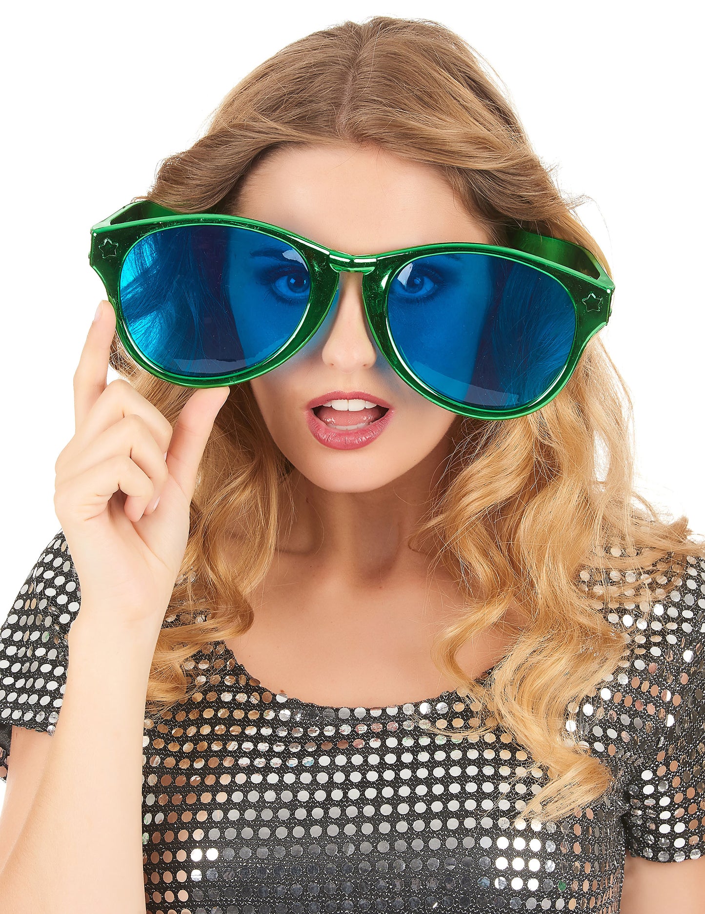 Obří zelené brýle pro dospělé