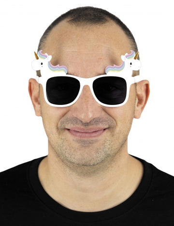 Bílé jednorožčí brýle pro dospělé 