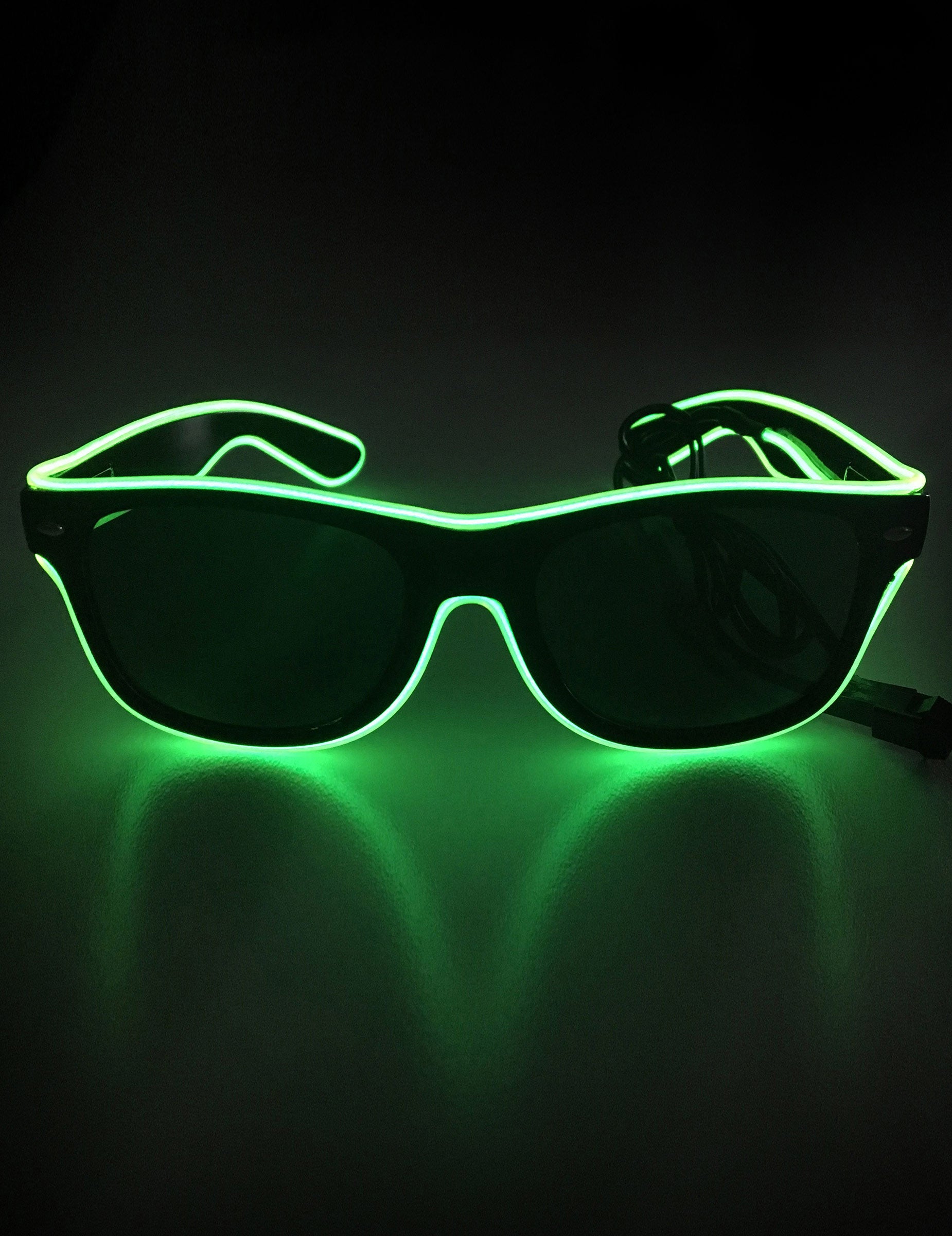 Lunettes néon pour adulte vert