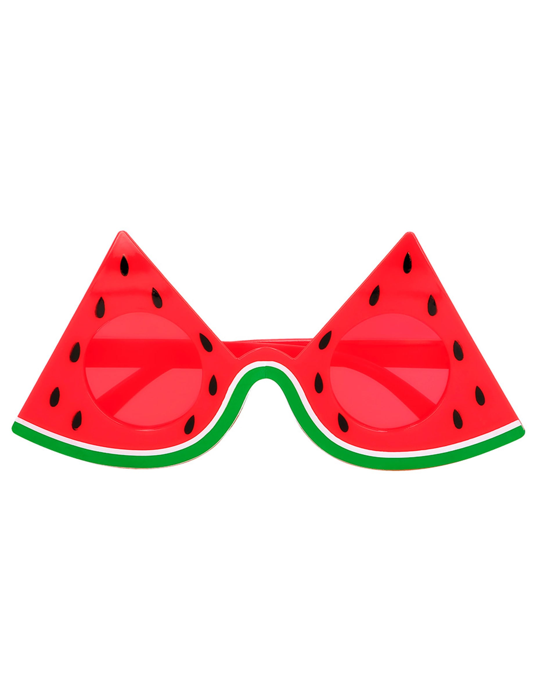 Vue de face des lunettes pastèque pour adulte