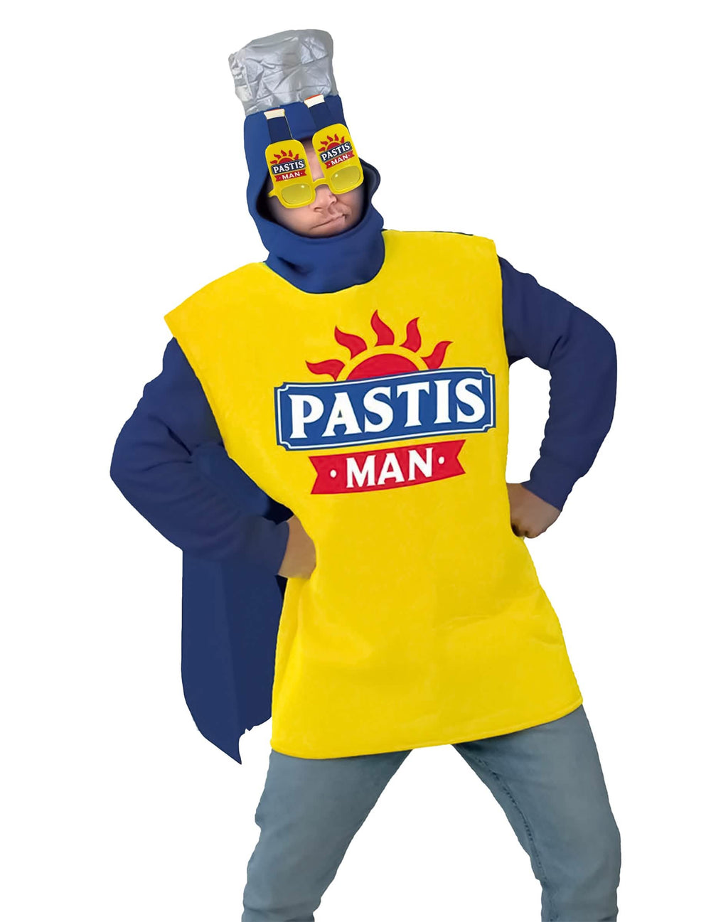 brýle Pastis Man pro dospělý žlutá ve tvaru lahví