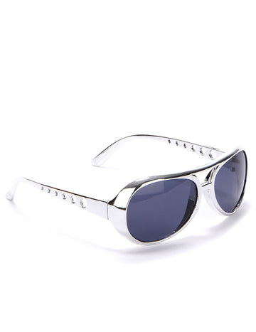 Lunettes rondes pour adulte argentées en plastique