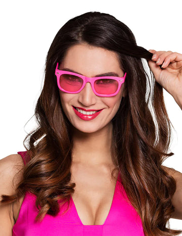 Neonovo růžové brýle pro dospělé z 80. let