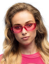 Lunettes roses transparentes pour adulte turn off