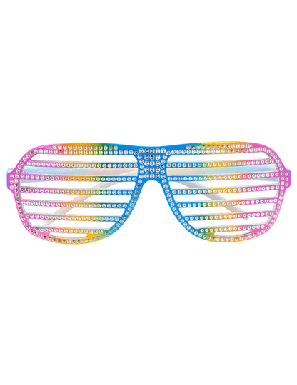 Lunettes striées arc en ciel adulte