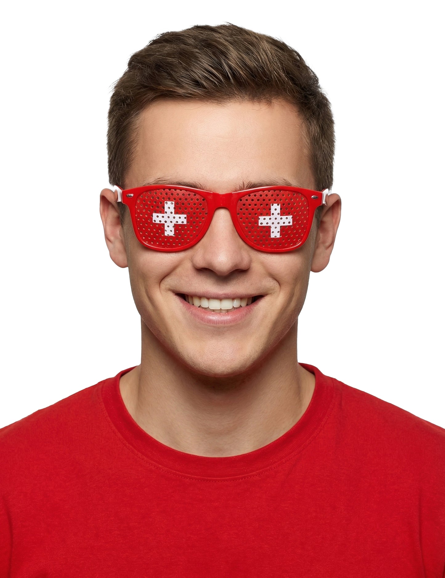 Brýle pro fanoušky se švýcarskou vlajkou pro dospělé 