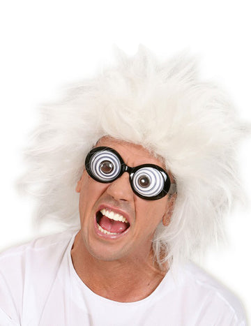 Lunettes yeux fous pour adulte noires à spirales