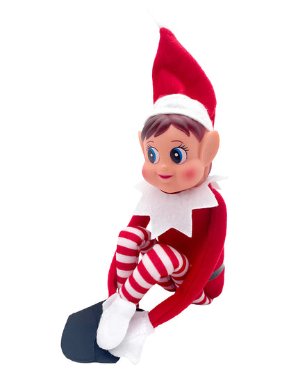 Vue de profil assis du lutin farceur Elvie