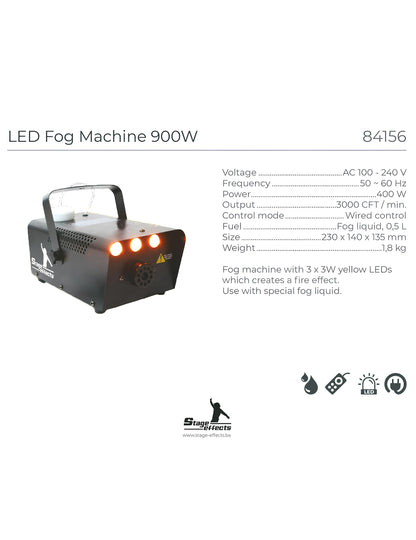 Fiche technique de la machine à fumée 700W pour fête