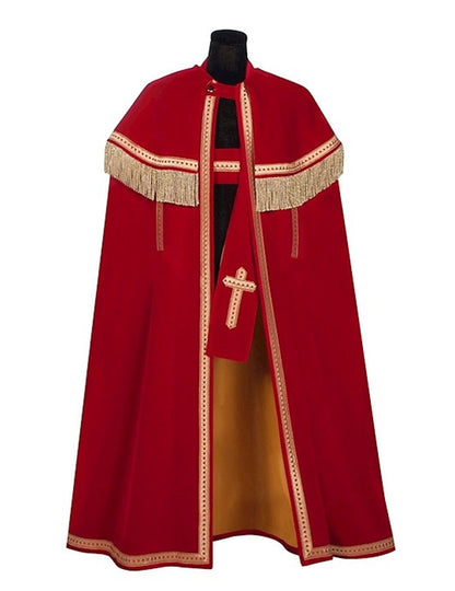 Sametový kabát Bram Deluxe pro dospělé s motivem svatého Mikuláše