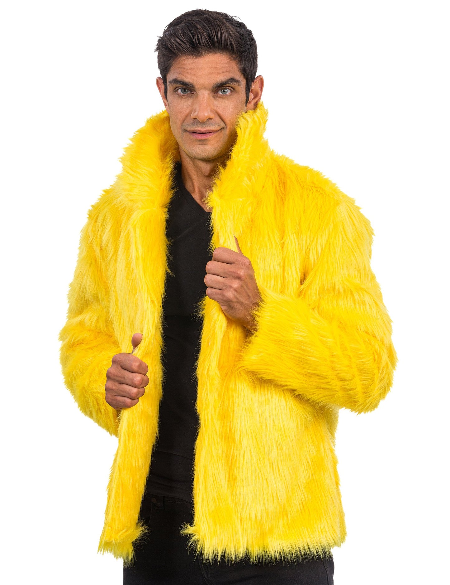 Dospělý žlutý faux kožich