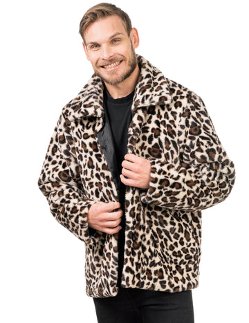 Dospělý leopardí umělý kožich