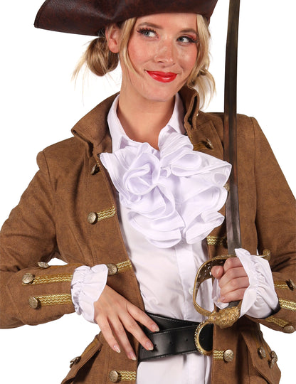 Veste longue de pirate marron femme