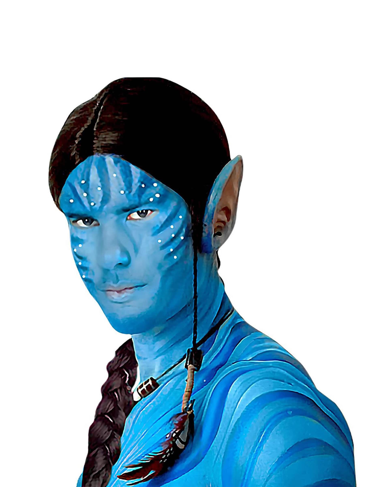 Módní Avatar s vodním líčidla na obličej a tělo modrá