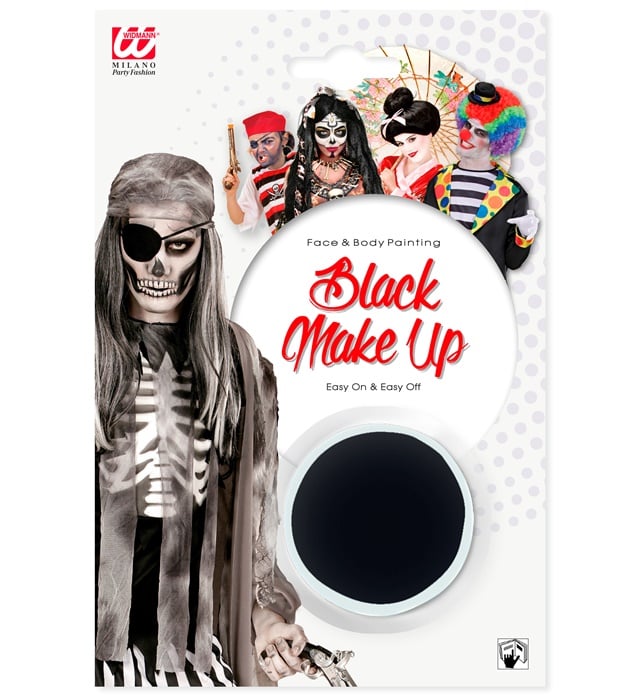 Černý voděodolný make-up na oslavy pro dospělé