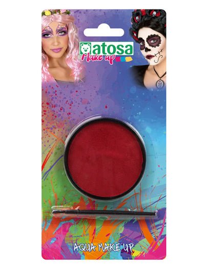 Maquillage à l'eau pour adulte rouge avec pinceau