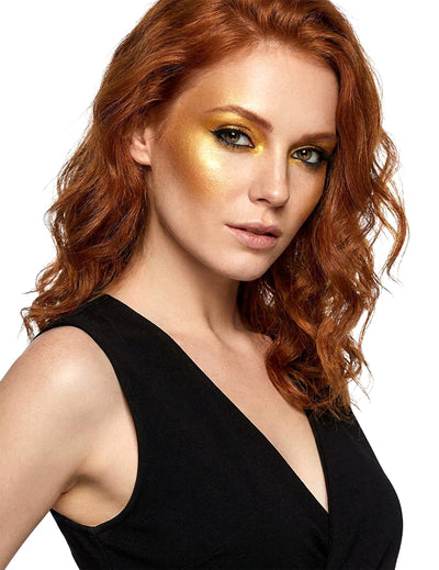 Zlatý metalický make-up