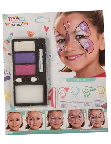 Perlový motýlí make-up pro dívky