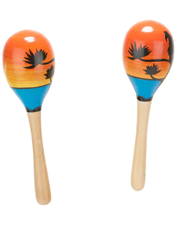 2 havajské dřevěné maracas