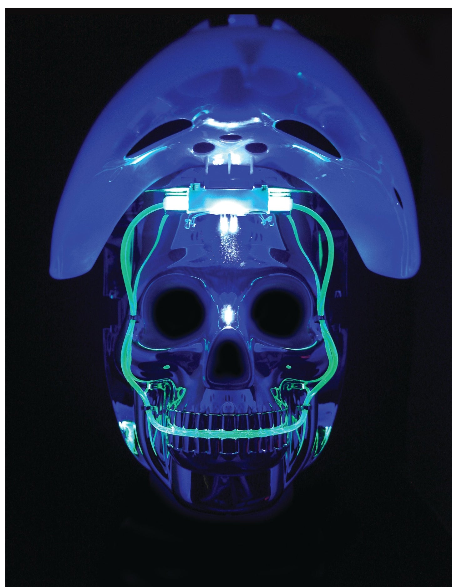 Svítící maska pro dospělé hokejisty 2 v 1