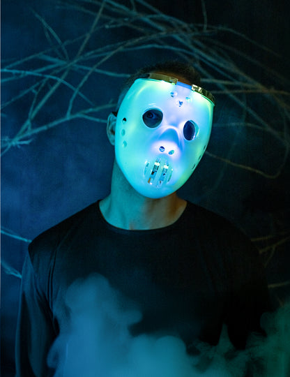 Svítící maska pro dospělé hokejisty 2 v 1