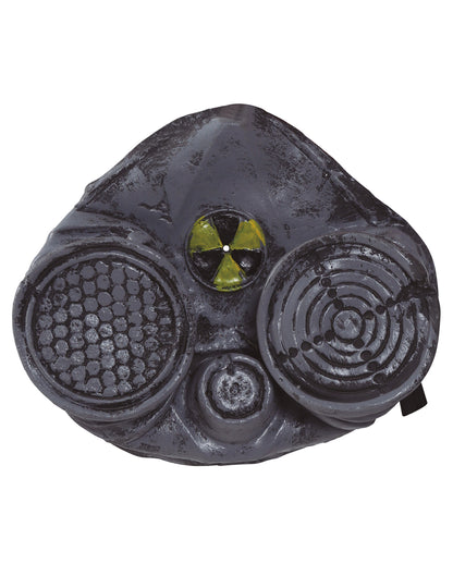 Radioaktive Gasmaske Halloween-Zubehör Grau-gelb