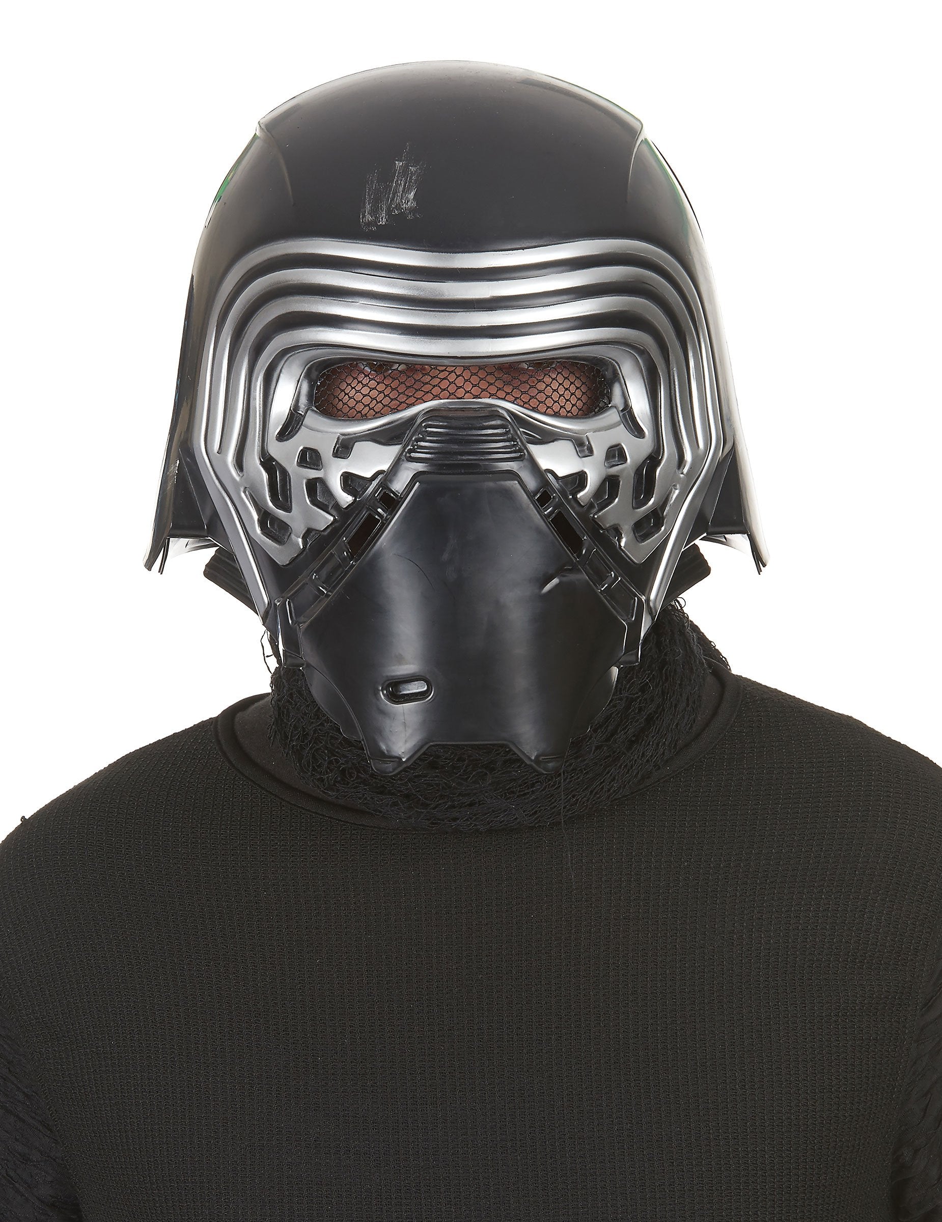 Masque luxe casque 2 pièces Kylo Ren Star Wars VII pour adulte noir et argent