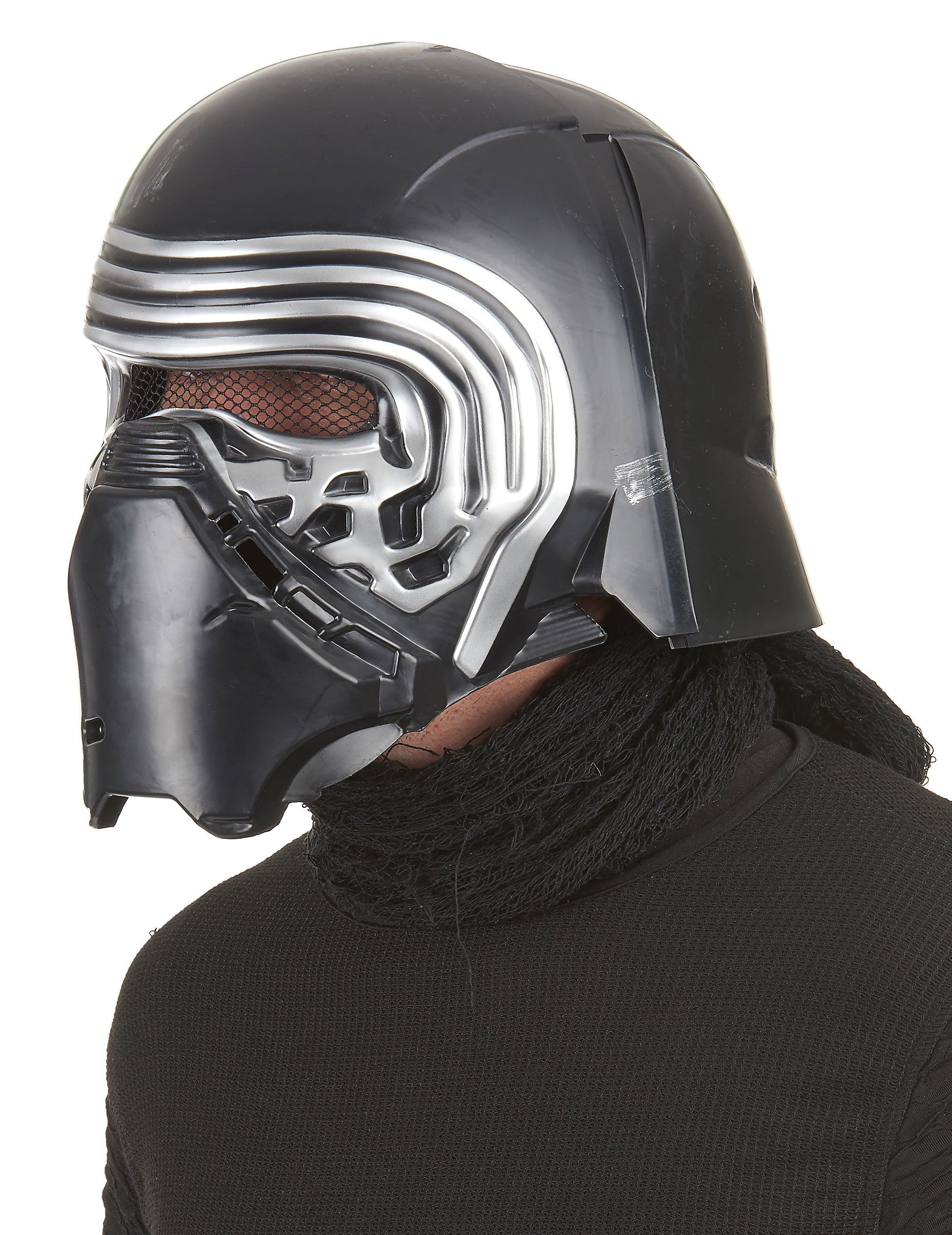 Vue de profil du masque luxe casque 2 pièces Kylo Ren Star Wars VII