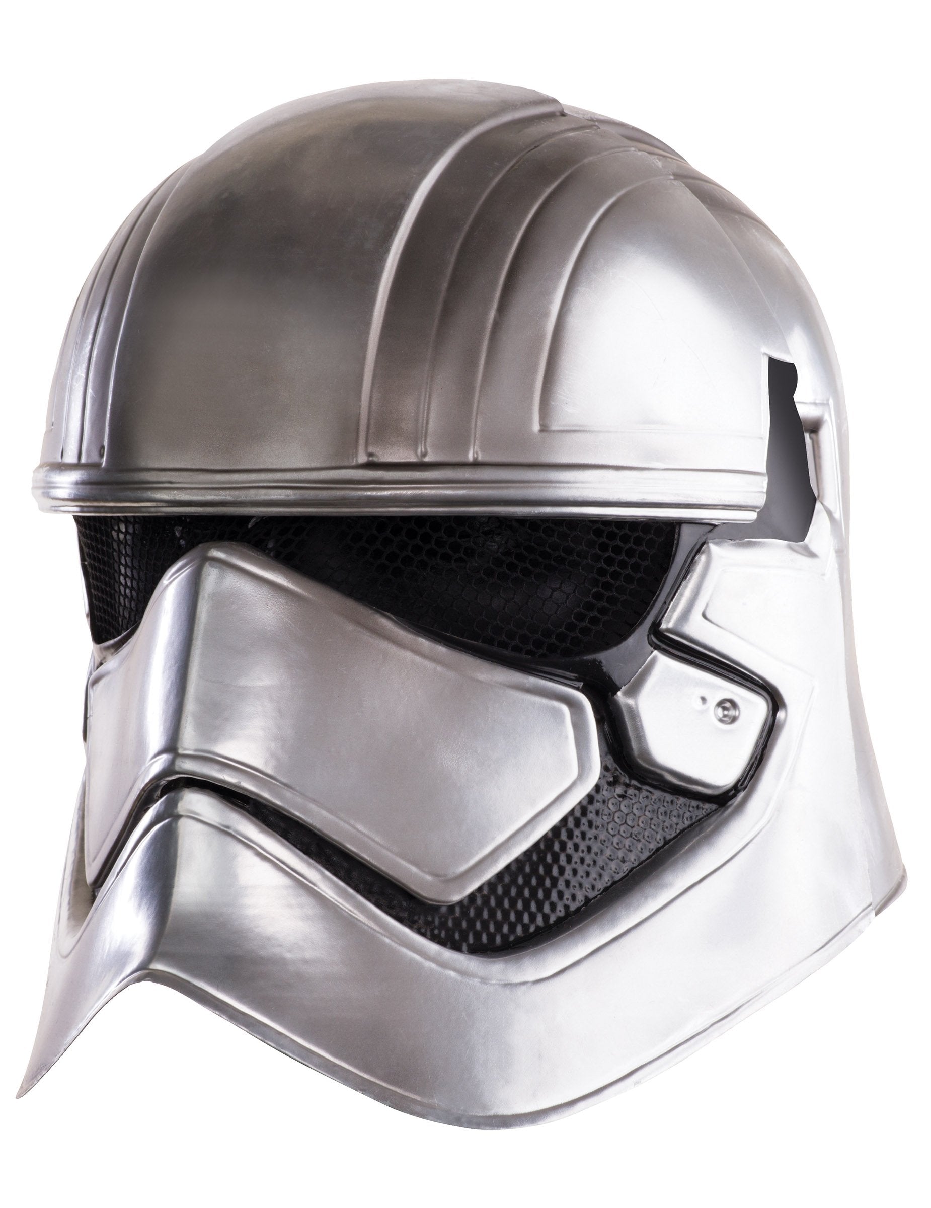 Masque luxe casque Captain Phasma Star Wars VII pour adulte argenté 2 pièces