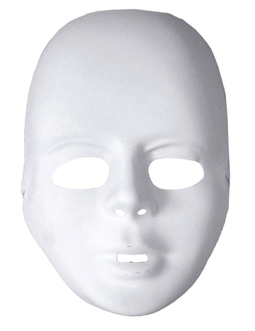 Bílá plastová maska