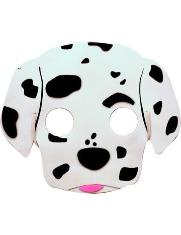 Masque de chien dalmatien pour enfant blanc à taches noires