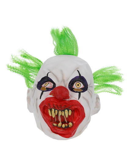 Gros plan sur le visage du masque de clown terrifiant