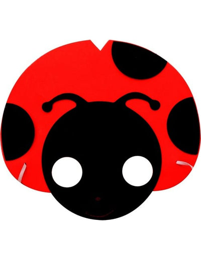 Masque coccinelle pour enfant rouge et noir à pois